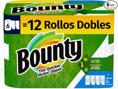 Bounty Select-A-Size Paper Towels, White, 6 Double Rolls = 12 Regular Rolls (Packaging May Vary)