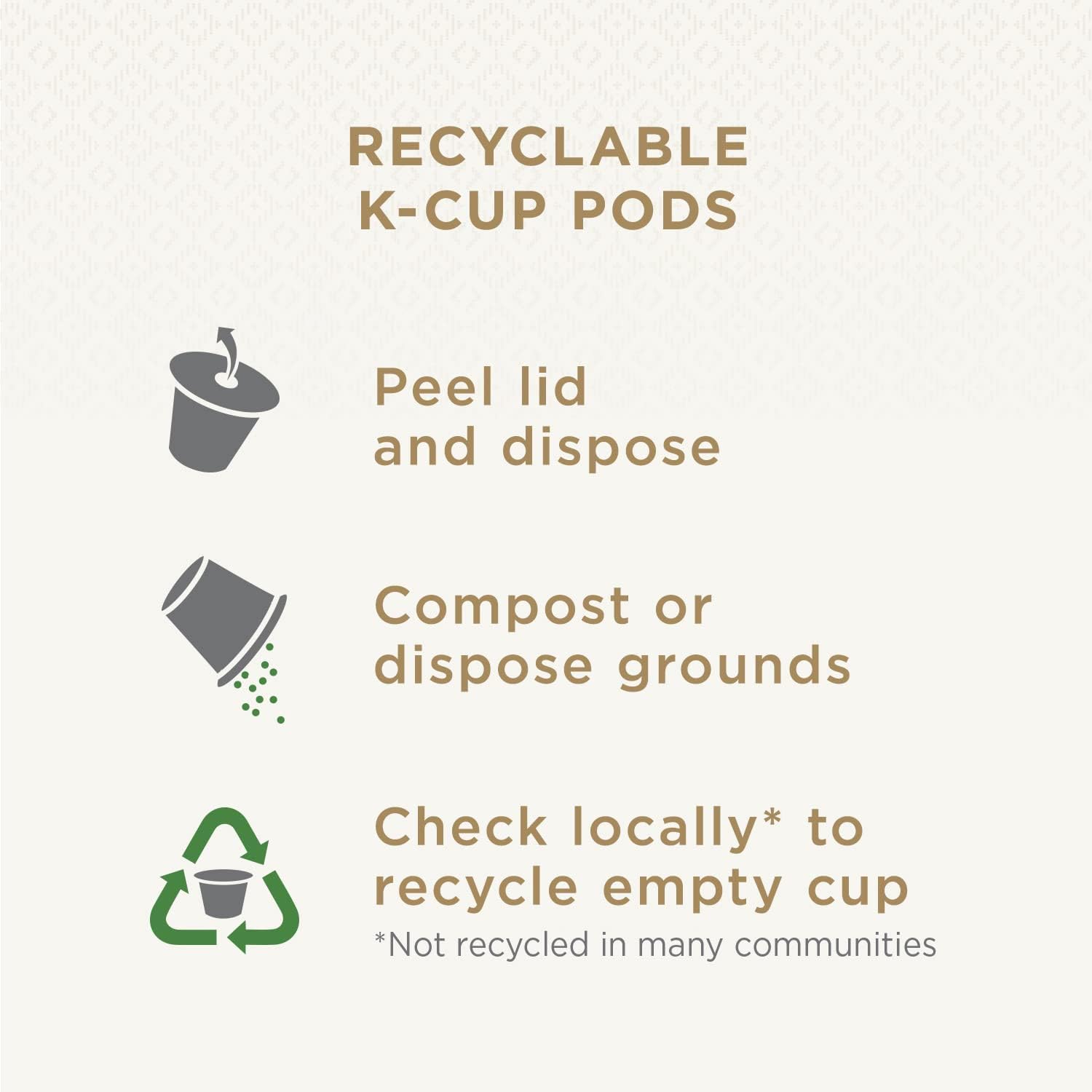 Peet's Coffee, Flavored Light Roast Keurig K-Cup Pods - Vanilla 22 Count (1 Box of 22 K-Cup Pods)