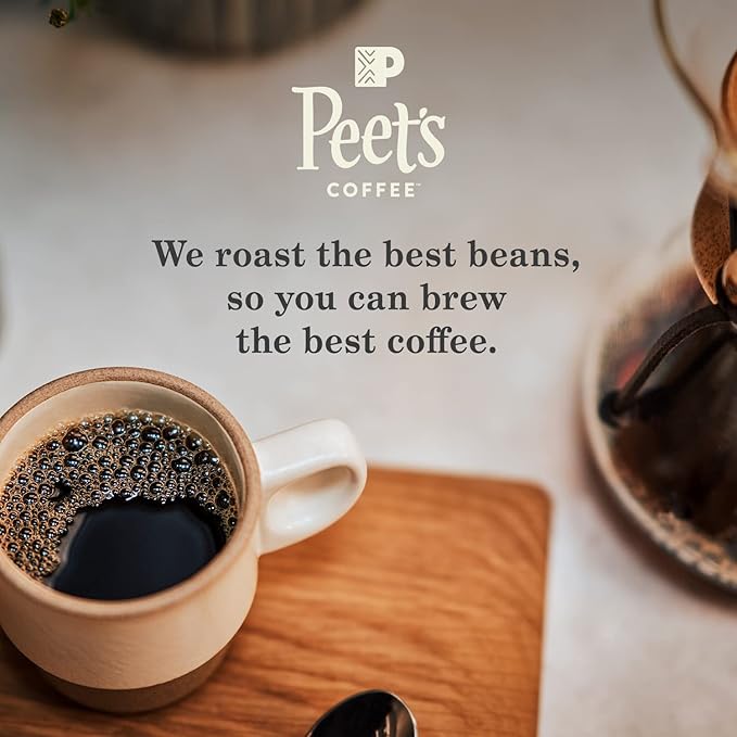Peet's Coffee, Flavored Light Roast Keurig K-Cup Pods - Vanilla 22 Count (1 Box of 22 K-Cup Pods)