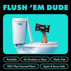 DUDE Wipes - Flushable Wipes - 3 Pack, 144 Wipes - Mint Chill Extra-Large Adult Wet Wipes - Vitamin-E, Aloe, Eucalyptus & Tea Tree Oils - Septic and Sewer Safe