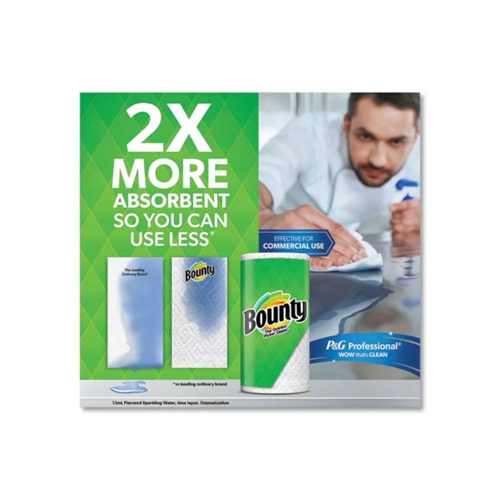 Bounty Select-a-Size Kitchen Roll Paper Towels, 2-Ply, White, 6 x 11, 113 Sheets/Roll, 2 Double Plus Rolls/Pack, 4 Packs/Carton