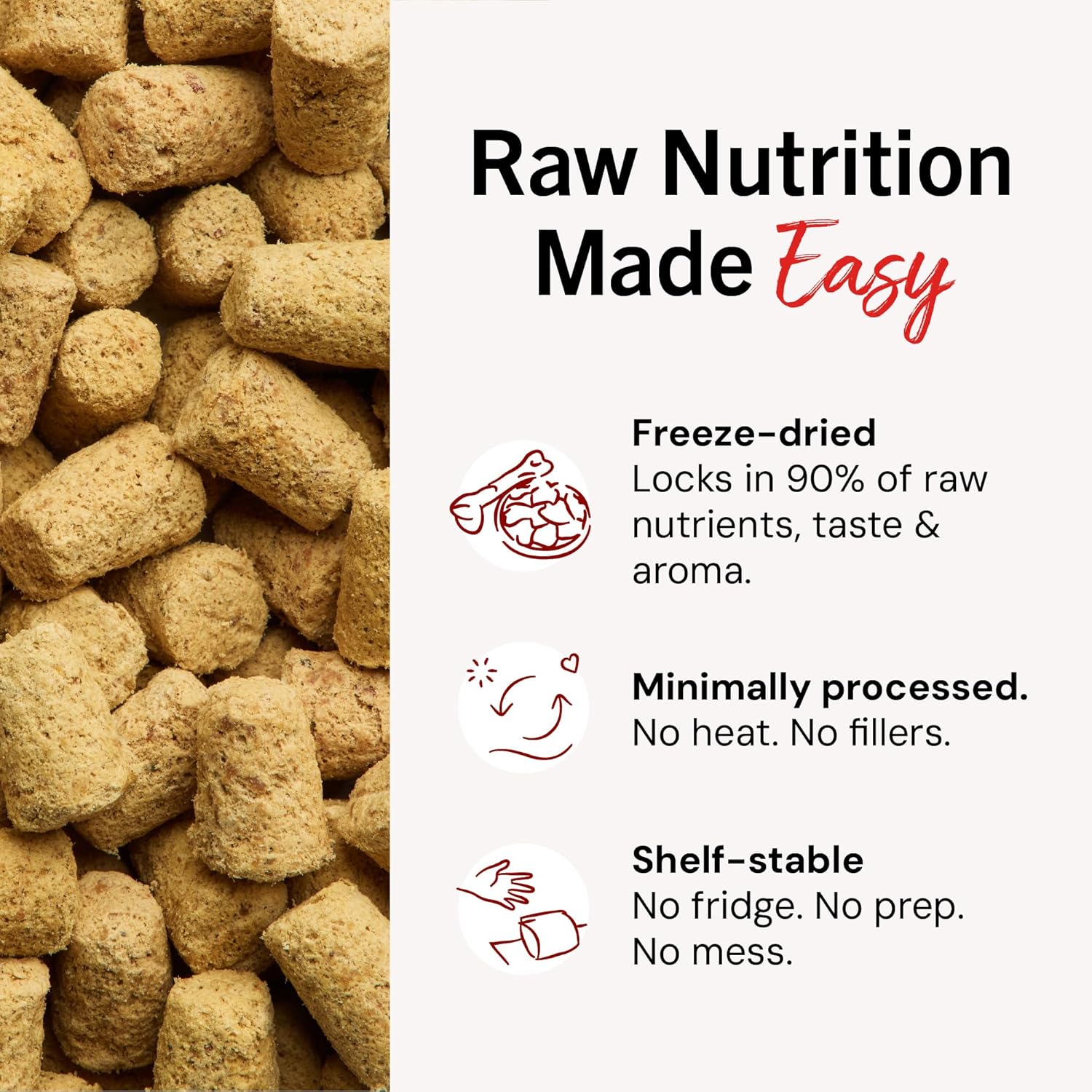 Stella & Chewy's Freeze-Dried Raw Salmon & Cod Meal Mixers- Dog Food Topper and Mixer - Made with 95% Wild-Caught Salmon & Cod, Organs & Bone - Perfect for Picky Eaters - Grain-Free - 3.5 oz