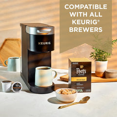 Peet's Coffee, Flavored Light Roast Keurig K-Cup Pods - Vanilla 22 Count (1 Box of 22 K-Cup Pods)